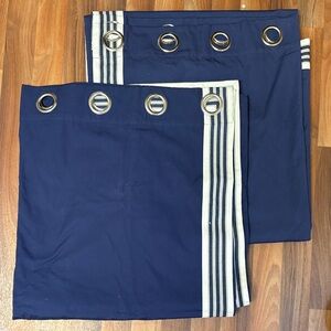 Pottery Barn Kids Navy Blue Blackout Curtains (Set of 2)